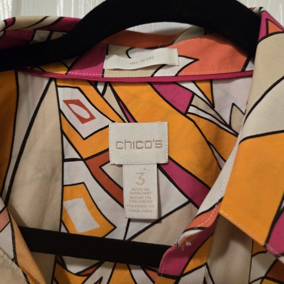 Chico's Multicolor Abstract Blouse - Picture 3 of 9